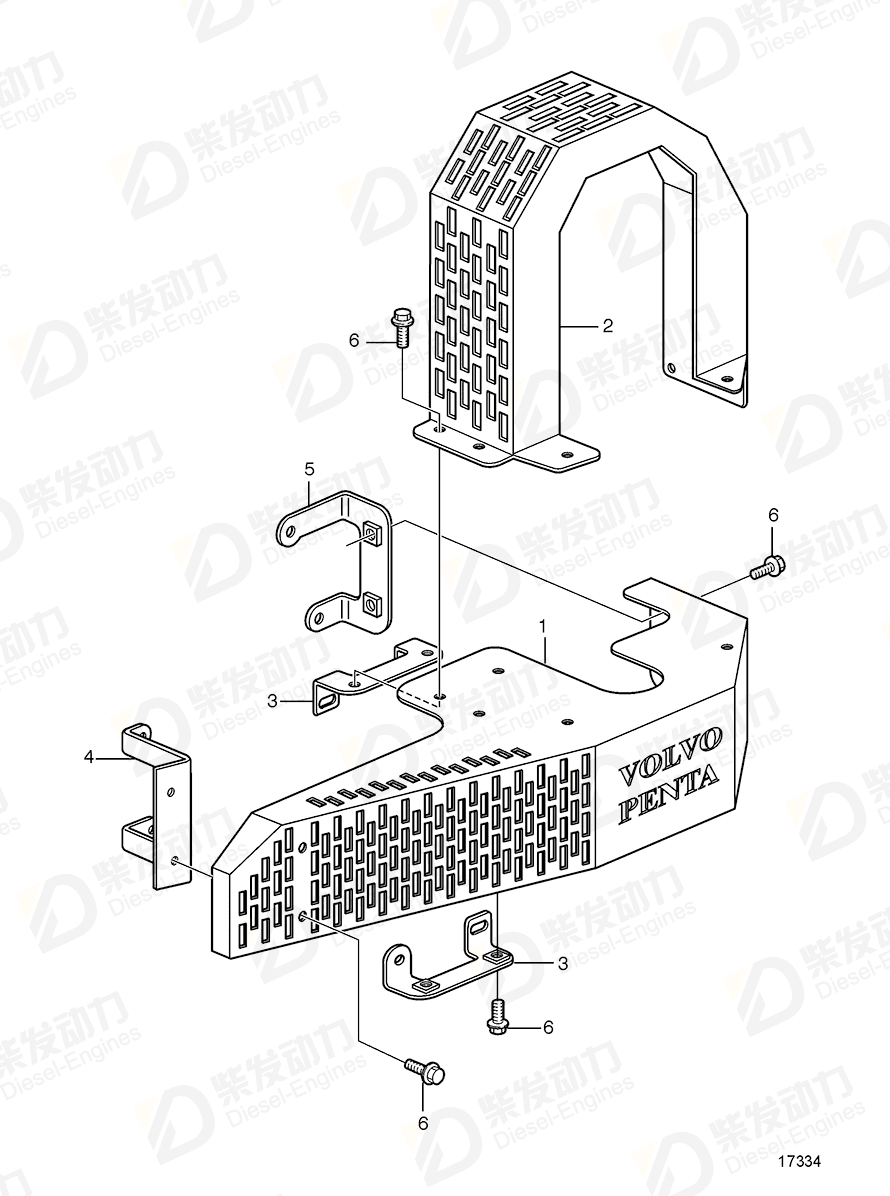 VOLVO Bracket 3826443 Drawing